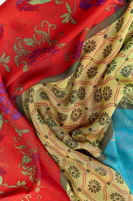 FOULARD IMPRIMÉ MODAL SOIE - Multicolore de Zara - Image 2