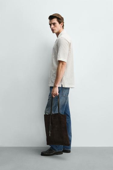 CHECK JACQUARD SHIRT - White by Zara - Image 3