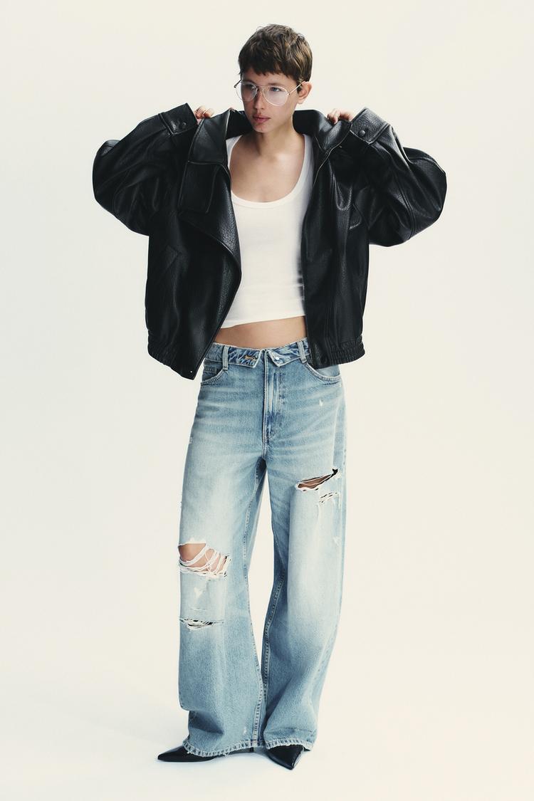 FAUX LEATHER JACKET Black ZARA Spain