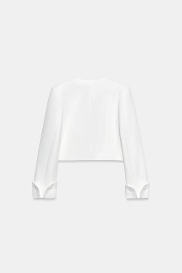 BLAZER CROISÉ ZW COLLECTION - Blanc de Zara - Image 6