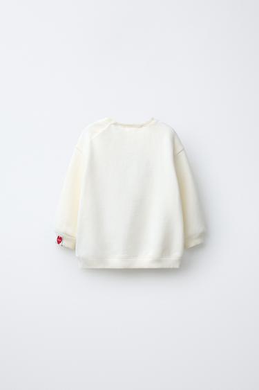 SNOOPY PEANUTS™ TERRY PATCH SWEATSHIRT - Light ecru by Zara - Image 1