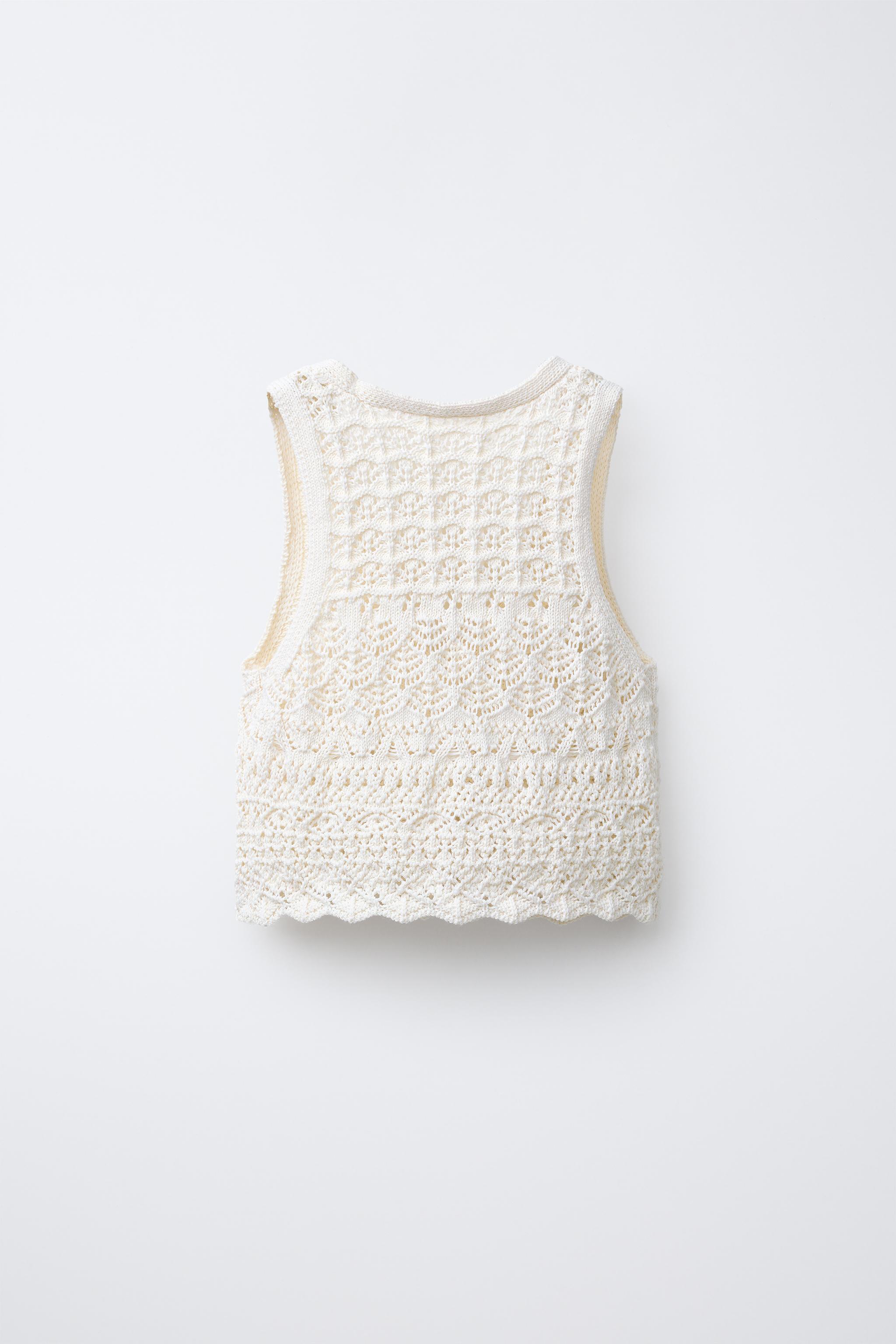 新品タグ付　MEDI SHELL MOTIF CROCHET KNIT VEST MEDI SHELL MOTIF CROCHET KNIT VEST