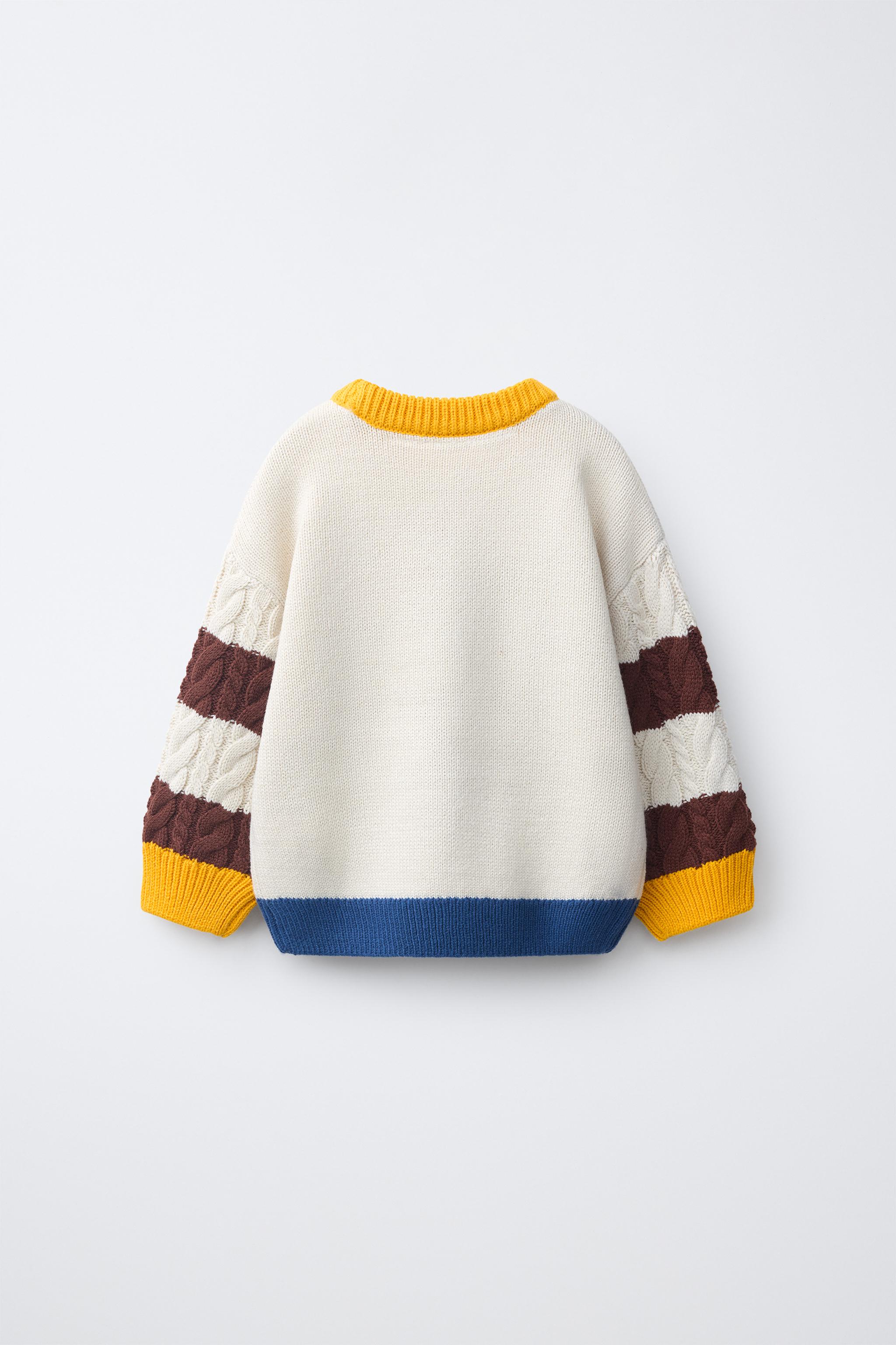 MICKEY MOUSE © DISNEY KNIT JUMPER — Ecru / Brown