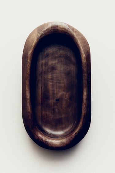 IRREGULAR WOODEN TRAY - Light beige by Zara - Image 4