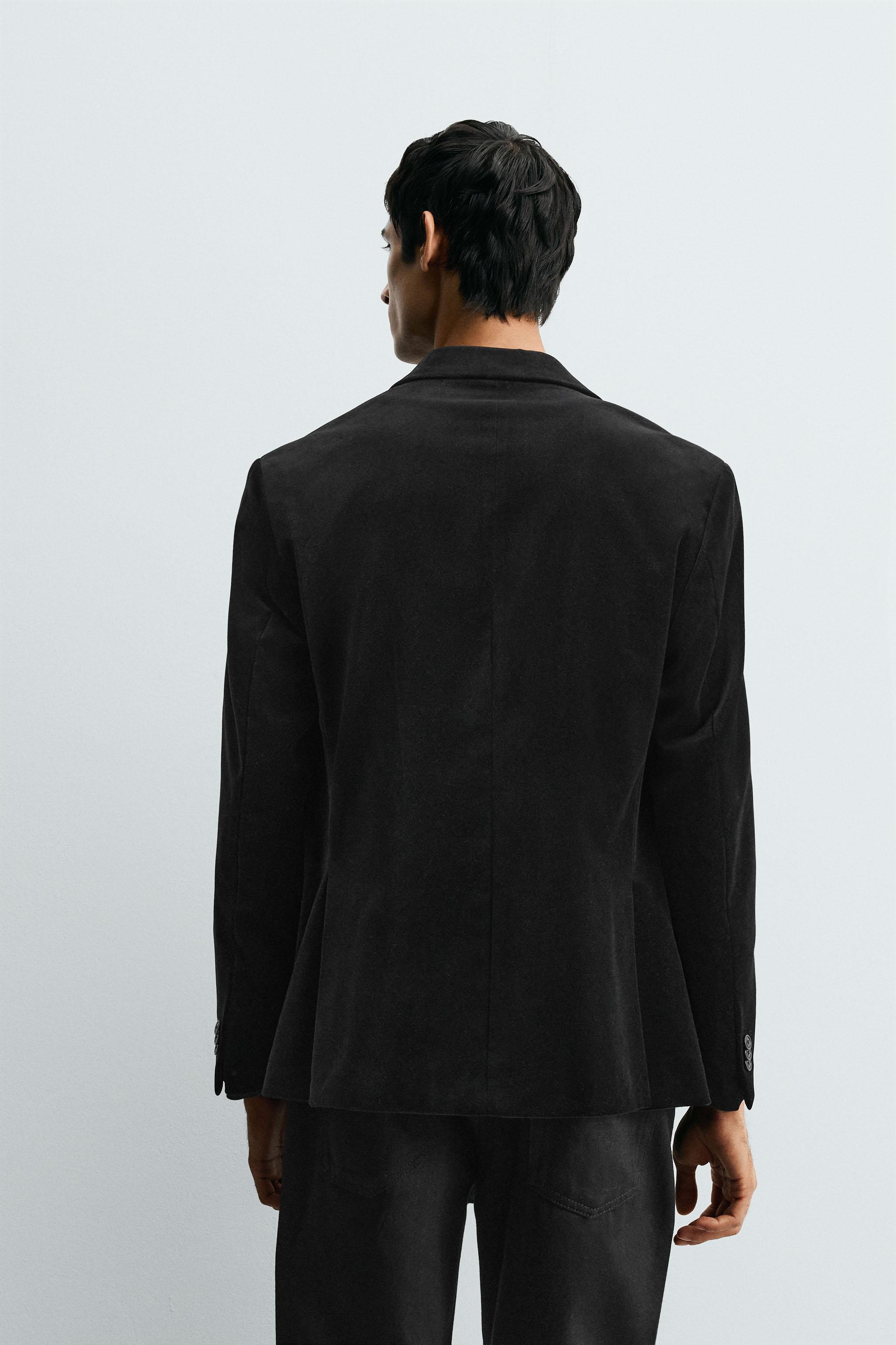 REGULAR FIT VELVET BLAZER
