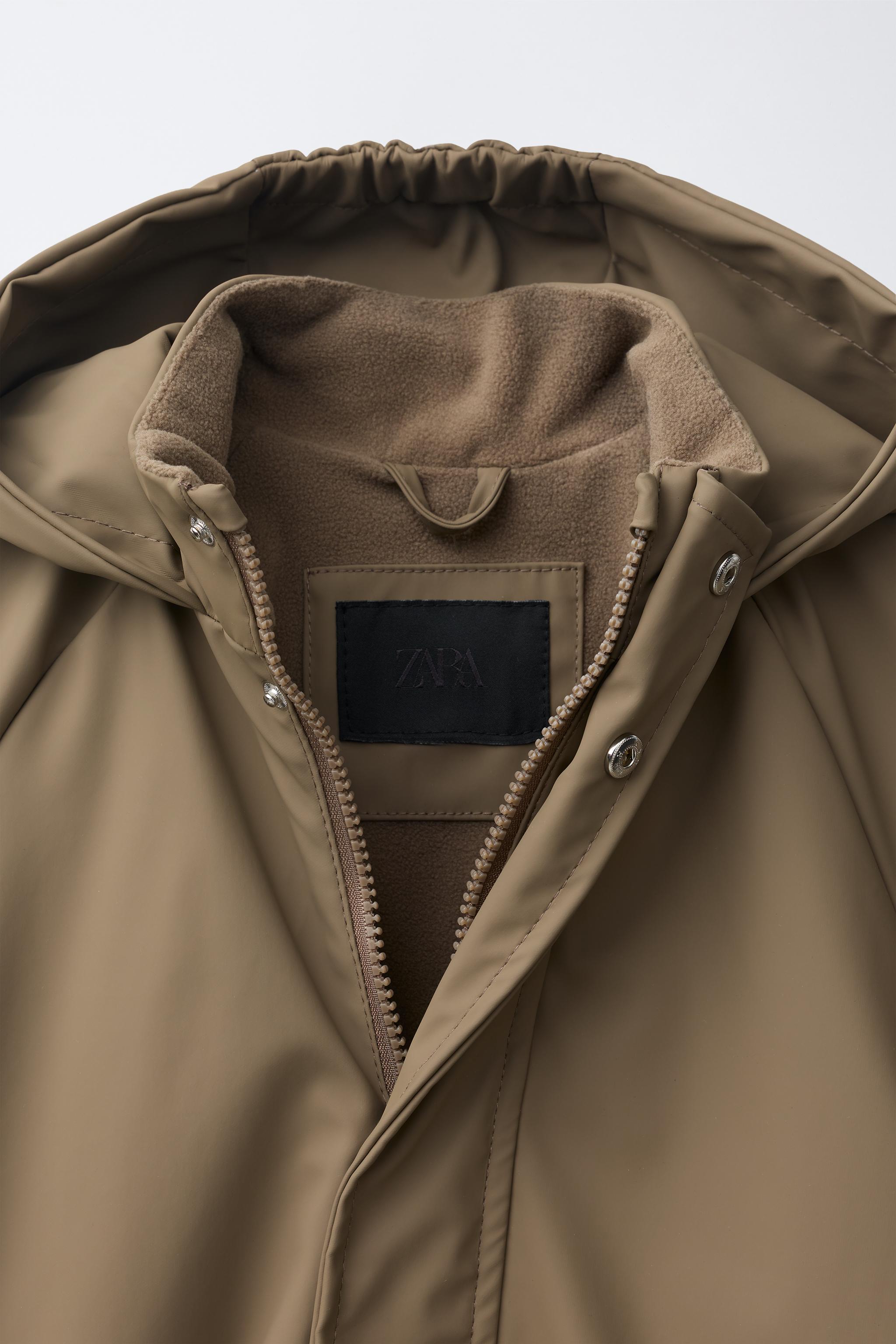 Детские куртки Zara RUBBERIZED WATER REPELLENT RAINCOAT — фото 8