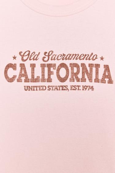 COTTON MODAL TEXT T-SHIRT - Pink by Zara - Image 7