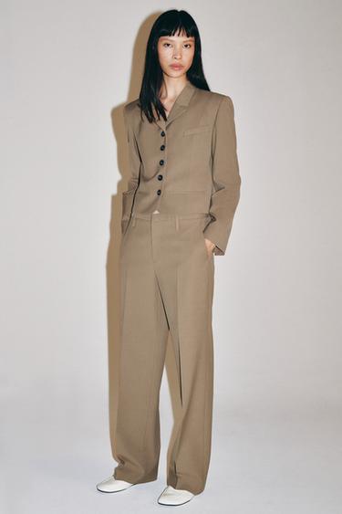 ZW COLLECTION FITTED BUTTON BLAZER - Caramel by Zara - Image 0