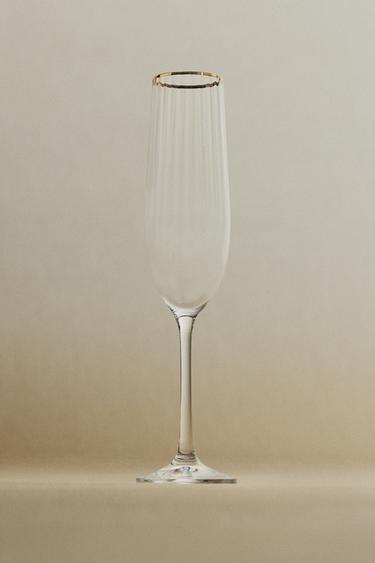 CHRISTMAS FLUTE GLASS WITH LINES - 990 by Zara - Image 4