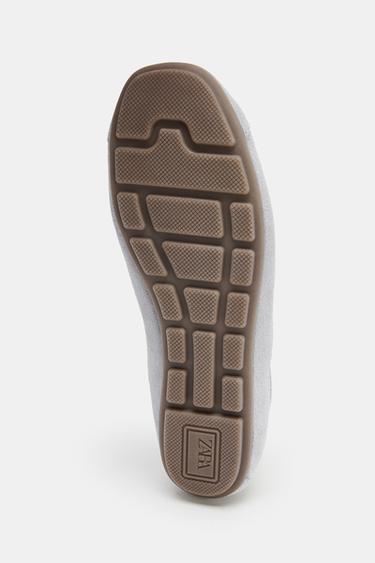 DERBYS EN CUIR - Bleu clair de Zara - Image 5