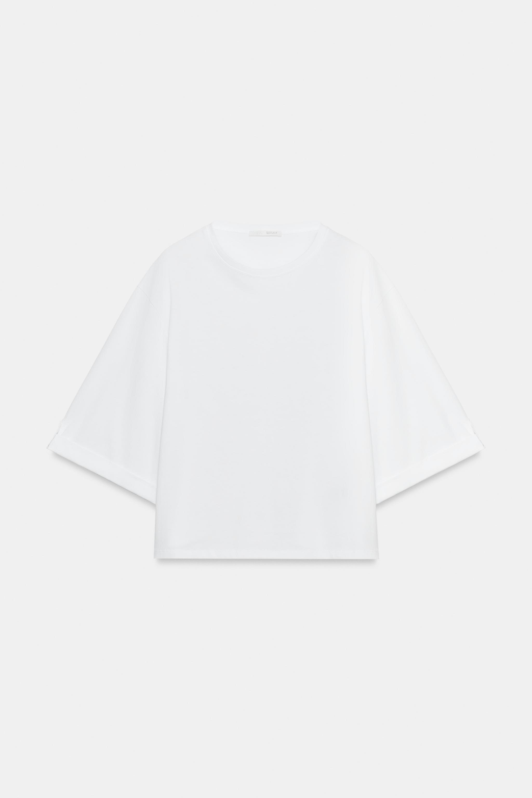 COTTON BUTTON T-SHIRT — White