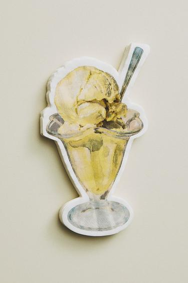 PACK OF ICE CREAM CUP PAPER NAPKINS (PACK OF 20) - Жовтий Zara