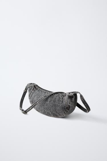 DENIM CROSSBODY BAG — Gray 2