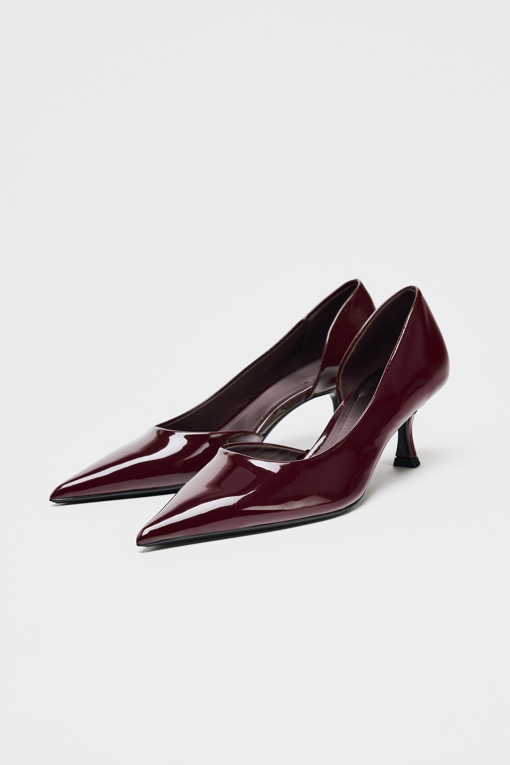 ZARA アシンメトリーヒールシューズ 3543/510 スペイン発送 ZARA アシンメトリーヒールシューズ 上品シンプル