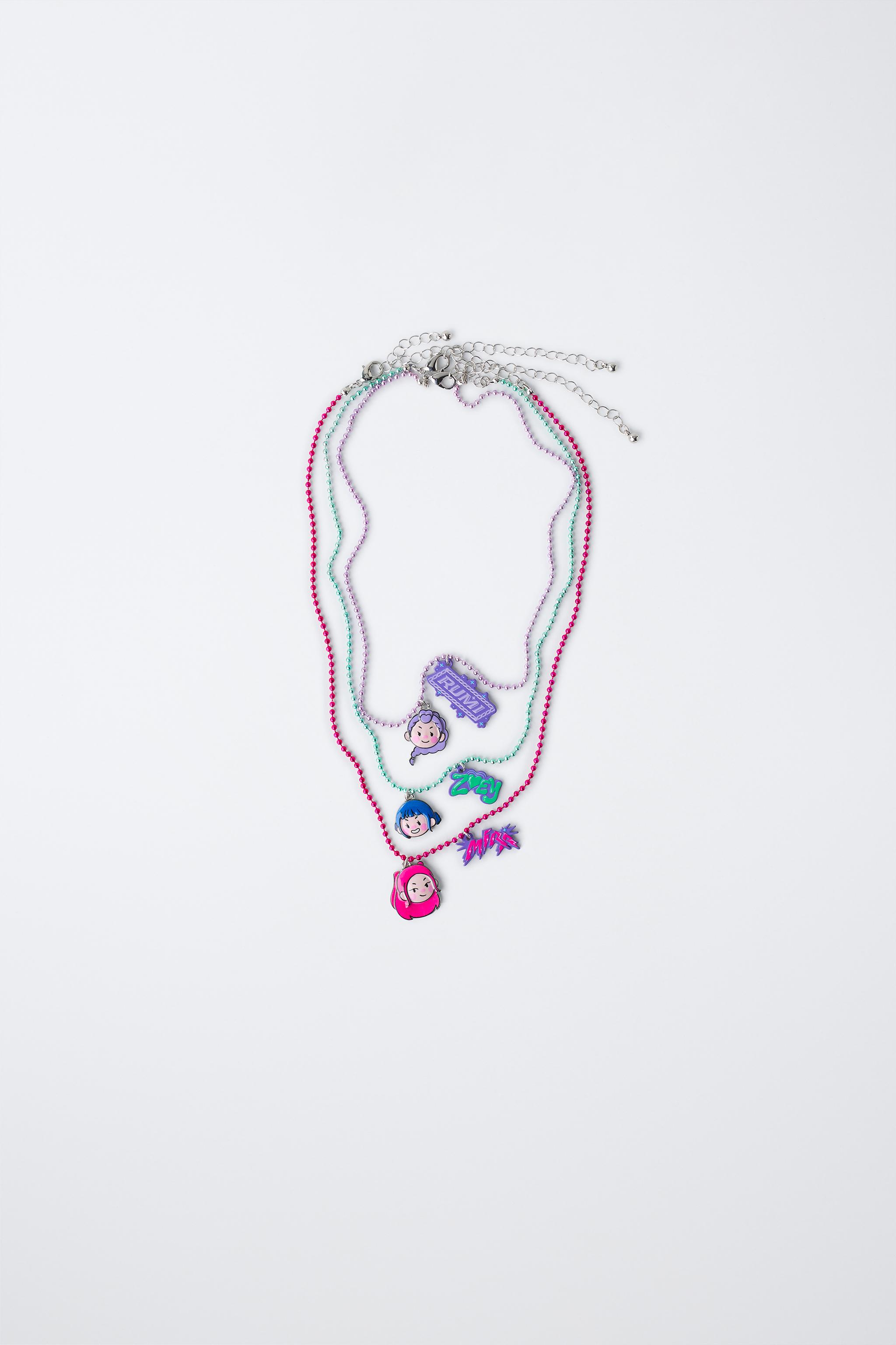 Детские аксессуары Zara PACK OF THREE NECKLACES KPOP DEMON HUNTERS™ NETFLIX ©