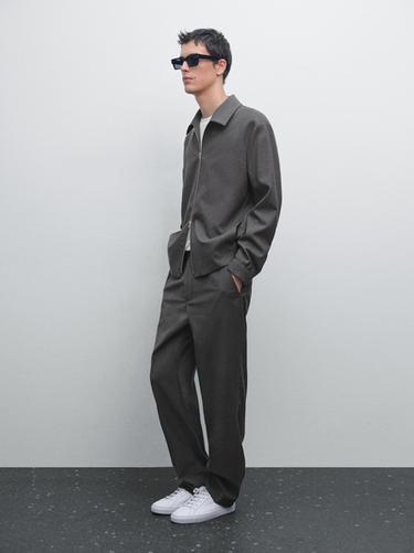 Zara Total look wool blend jacket - Gray