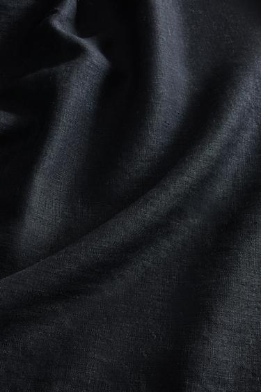 WASHED LINEN TABLECLOTH - Black by Zara - Image 2