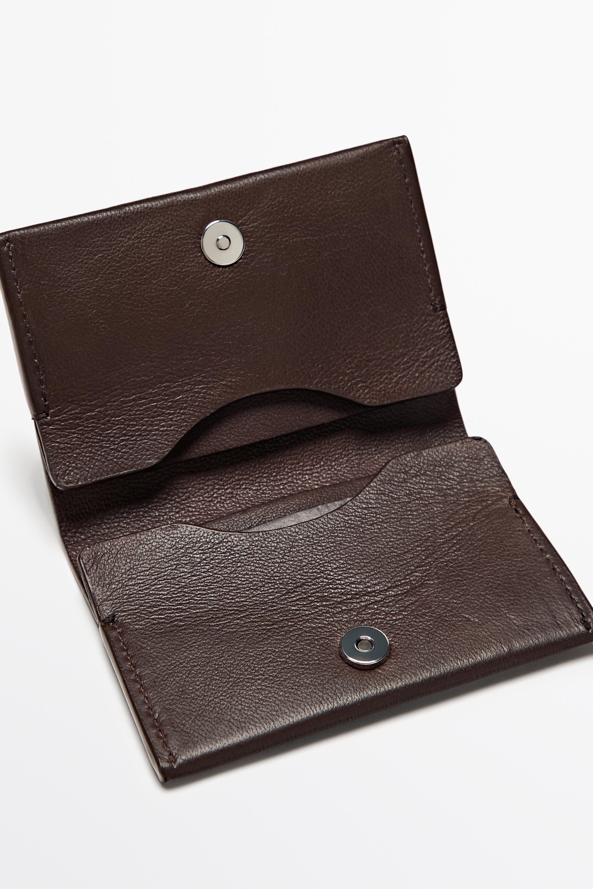 Portefeuille en cuir nappa