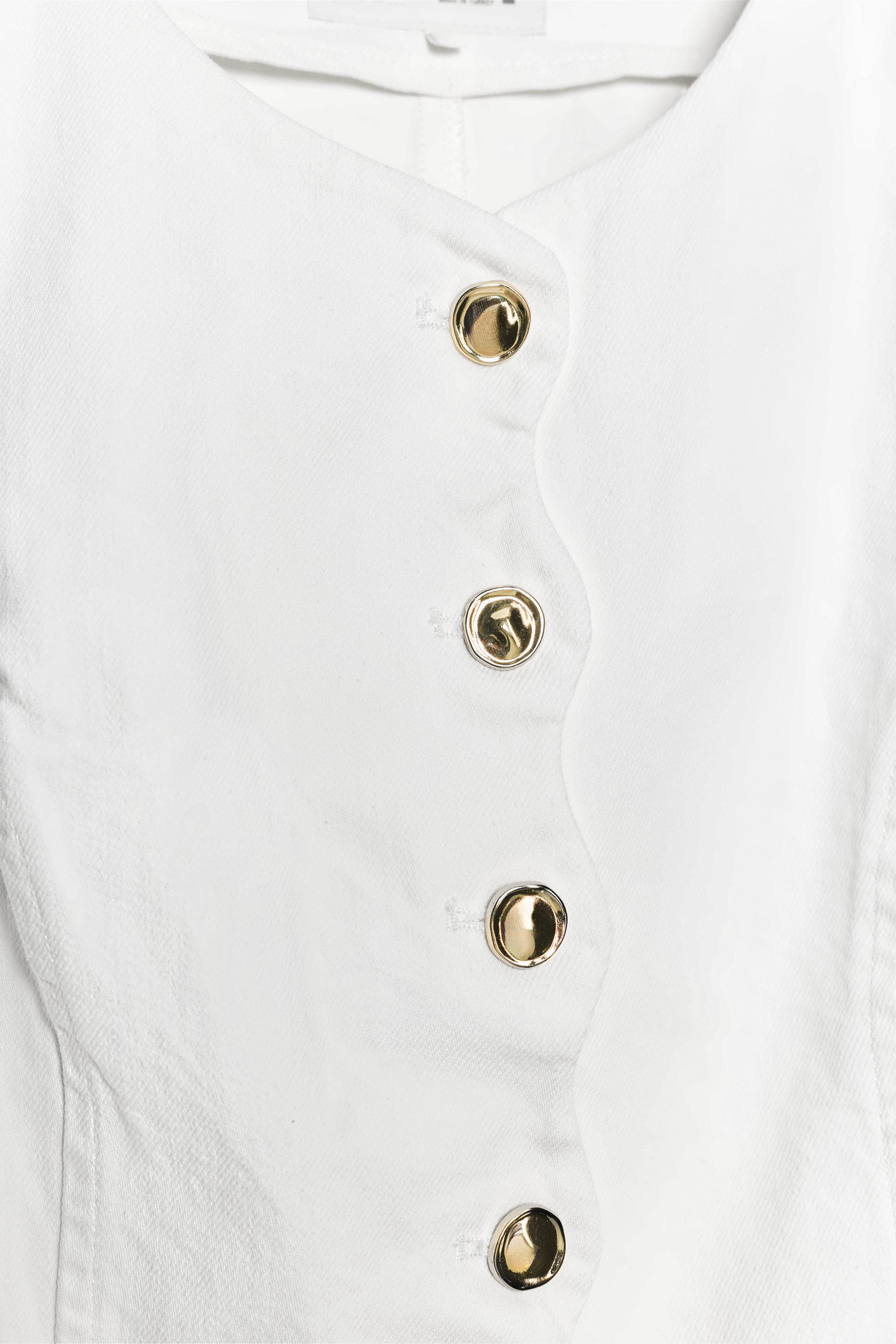 Женские топы Zara Z1975 SCALLOPED TRIM TOP — фото 7