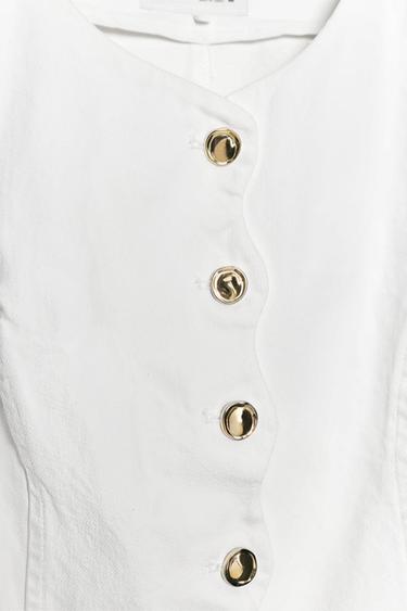 Z1975 WAVY FINISH TOP - White by Zara - Image 8