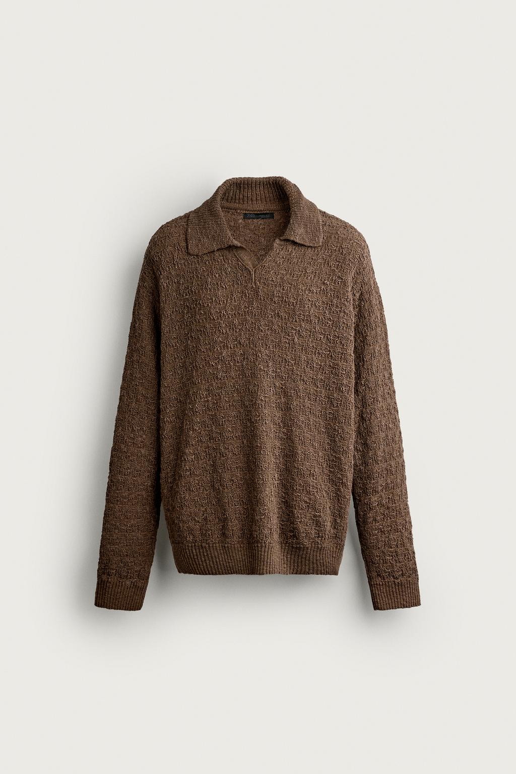 TEXTURED KNIT POLO SHIRT
