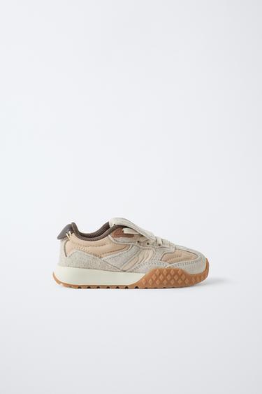 TONGUE DETAIL TRAINERS - Ecru White by Zara