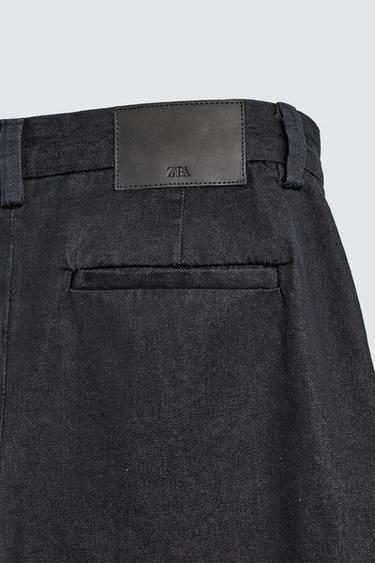 PLEATED DENIM CHINO TROUSERS - Indigo by Zara - Image 10