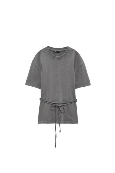 FADED BELTED T-SHIRT