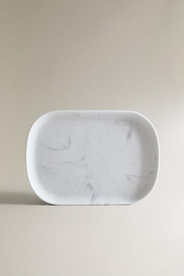 MARBLE-EFFECT BATHROOM TRAY - Grey by Zara
