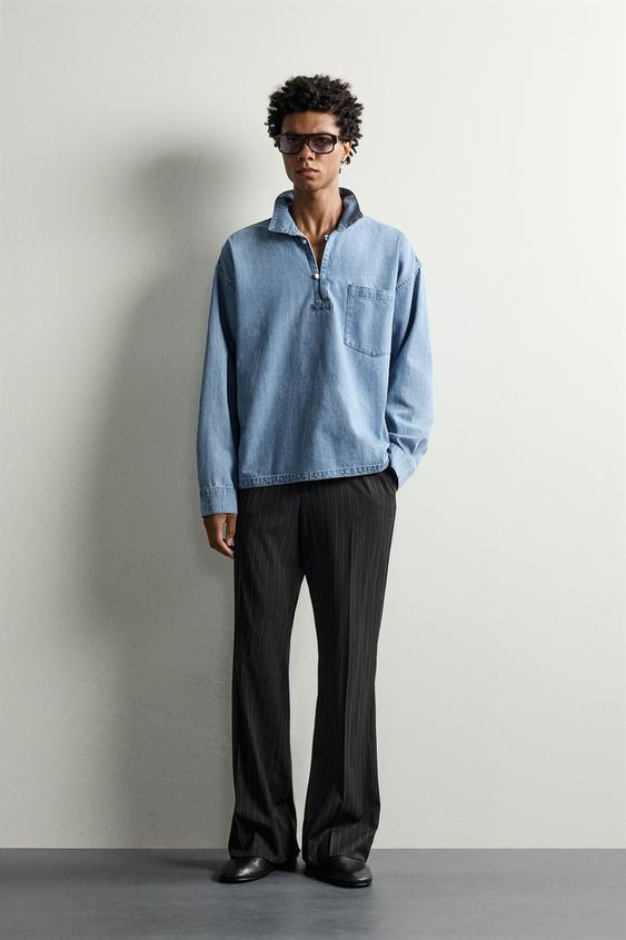 CAMISA POLO RELAXED FIT - Azul claro de Zara - Imagen 0