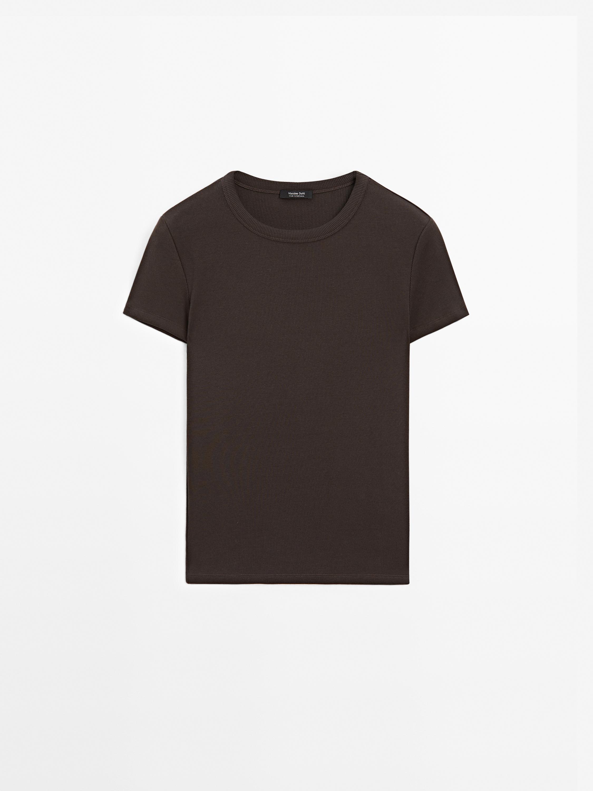 Ribbed heavy weight short sleeve T-shirt