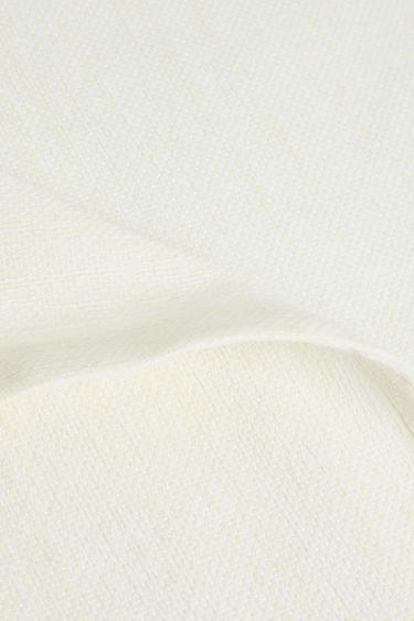 Zara PLAIN MULTI-PURPOSE BLANKET - Ecru