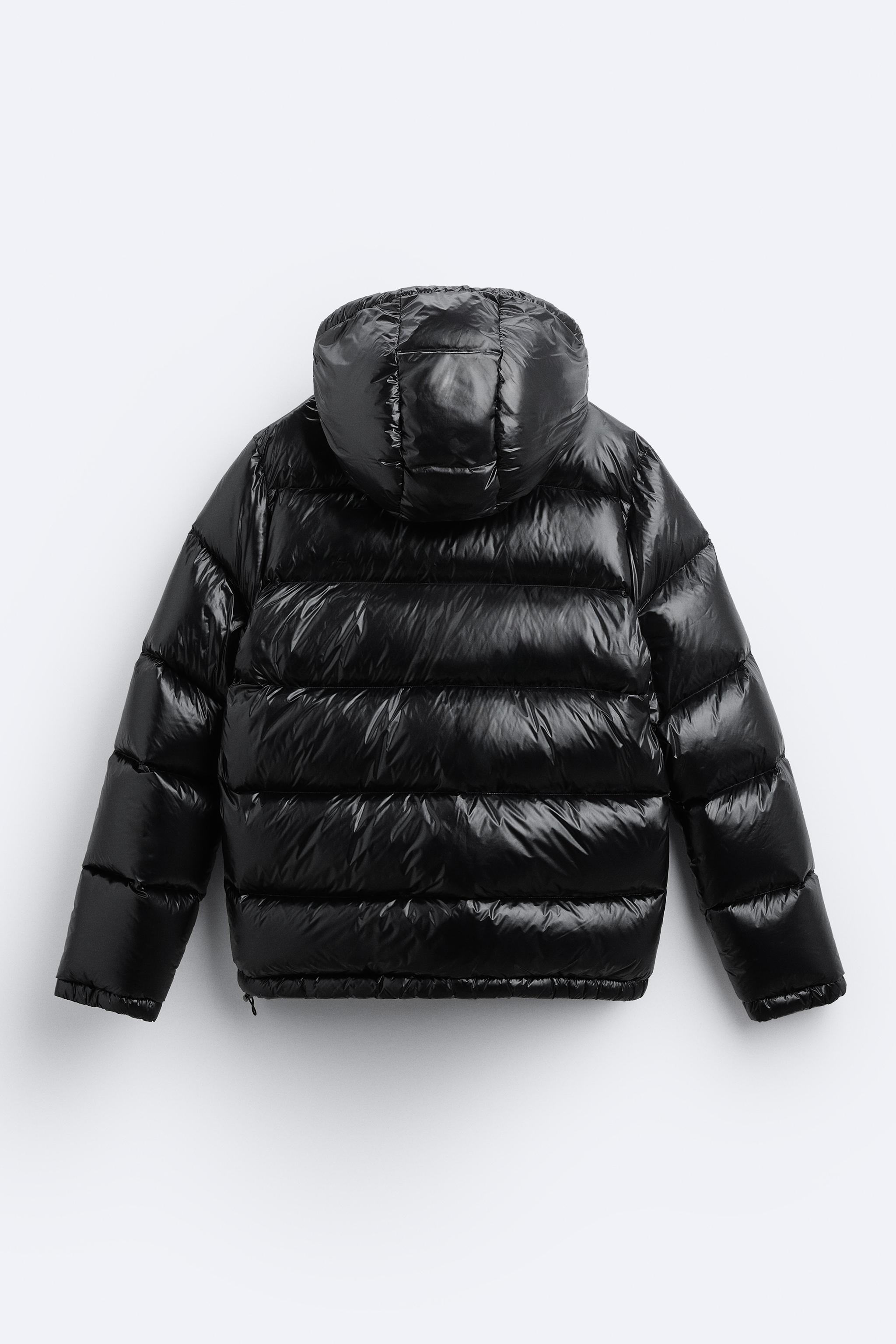 100% FEATHER FILL PUFFER JACKET - Black | ZARA United States