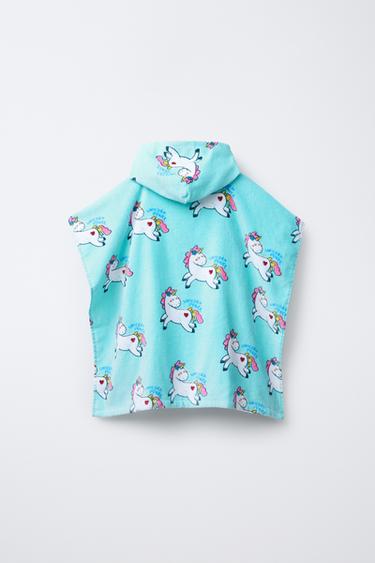 UNICORN TOWEL PONCHO - Turquoise by Zara - Image 1