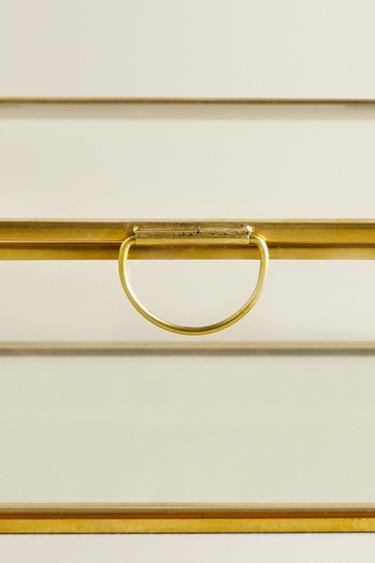 GLASS JEWELLERY BOX WITH METAL BORDER - Gold by Zara - Image 2