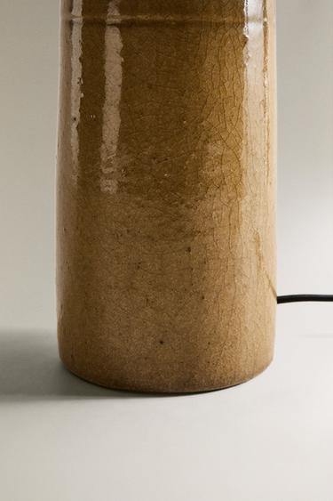 TABLE LAMP WITH STONEWARE BASE - Chocolate by Zara - Image 3