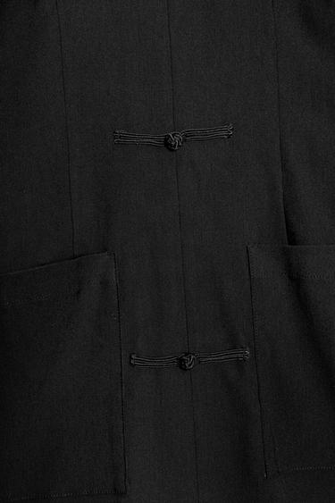 ROBE COURTE À BRANDEBOURGS - Noir de Zara - Image 7