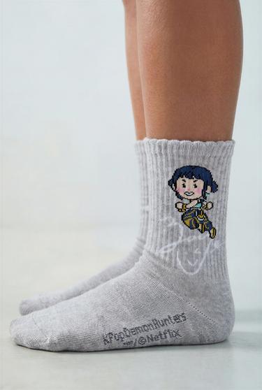 3-PACK OF KPOP DEMON HUNTERS™ NETFLIX © MID-CALF SOCKS - Mauve by Zara