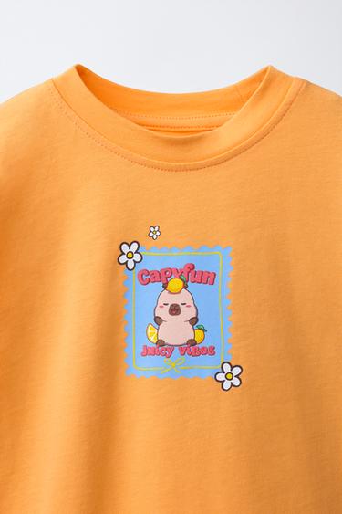 CAPYBARA CAPYFUN © PRINT T-SHIRT - Orange by Zara - Image 2