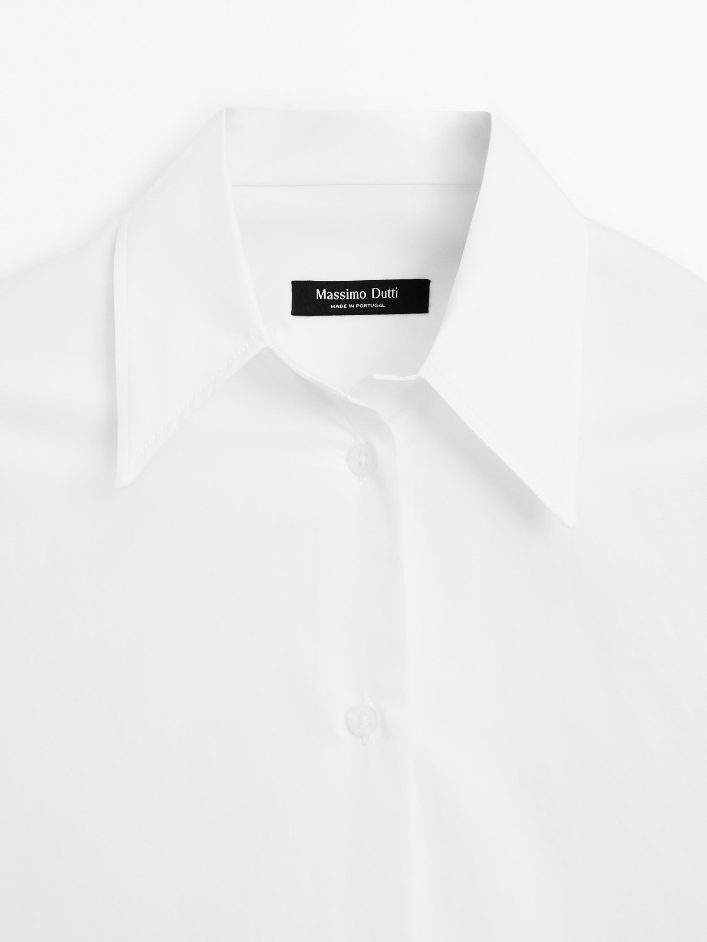 Oversize cotton poplin shirt - White | ZARA United States Oversize cotton poplin shirt - White | ZARA United States