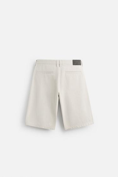 BAGGY FIT BERMUDA SHORTS - Ecru by Zara - Image 6