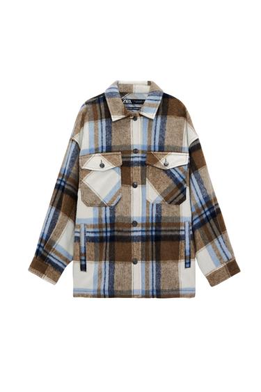 SOBRECAMISA CUADROS CON LANA