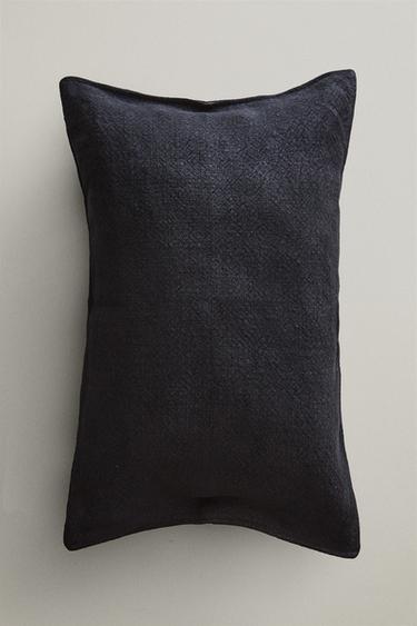 JUTE CUSHION COVER - Navy blue by Zara