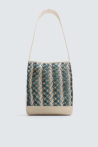 BOLSO DE HOMBRO MACRAMÉ - Multicolor de Zara