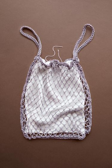 Zara Mesh Bag - STUDIO - Plum - Image 0