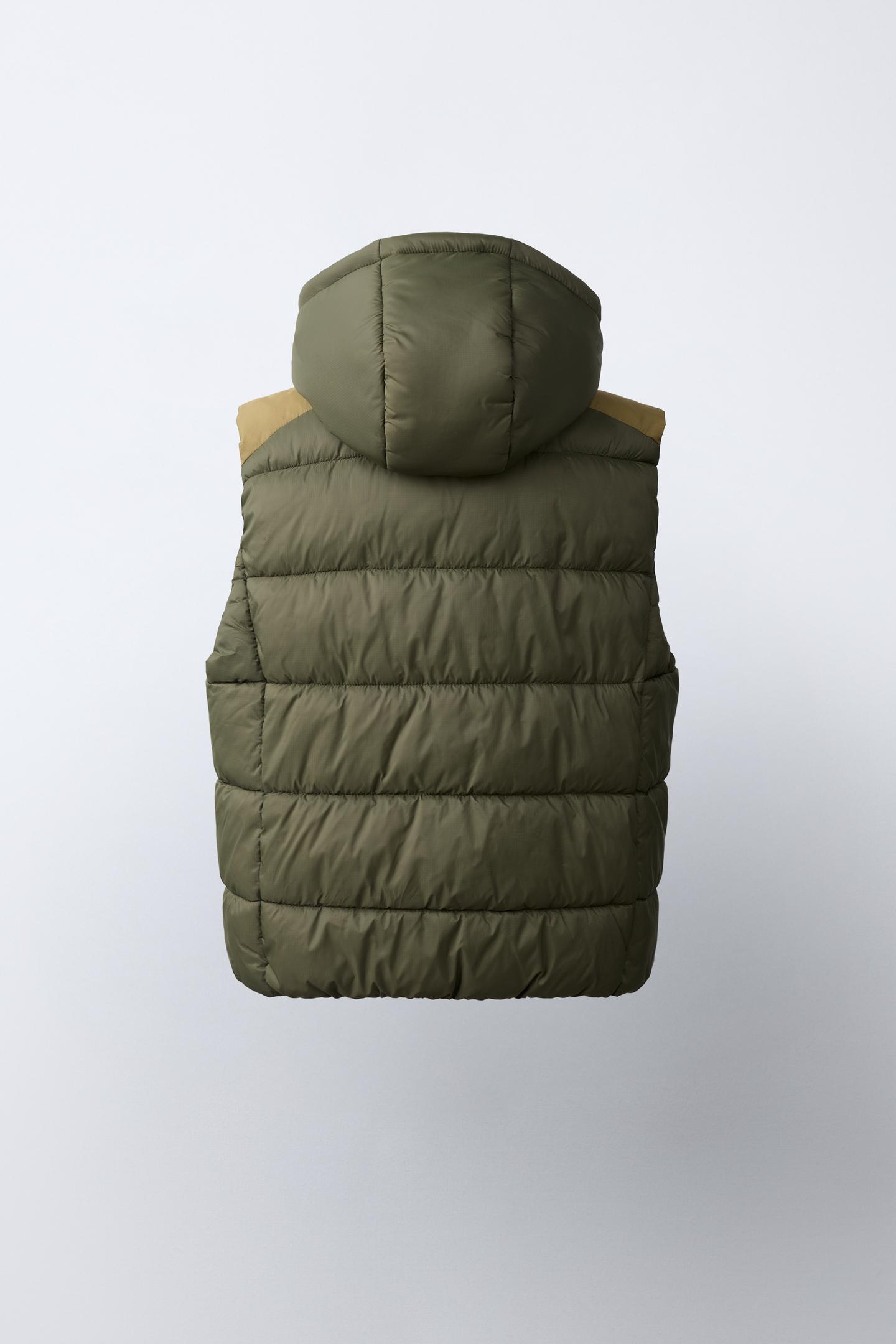 Детский жилет Zara Water-Repellent Nylon, цвет: Хаки — фото 4