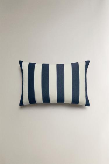 HOUSSE DE COUSSIN RAYURES LARGES - Bleu de Zara - Image 2
