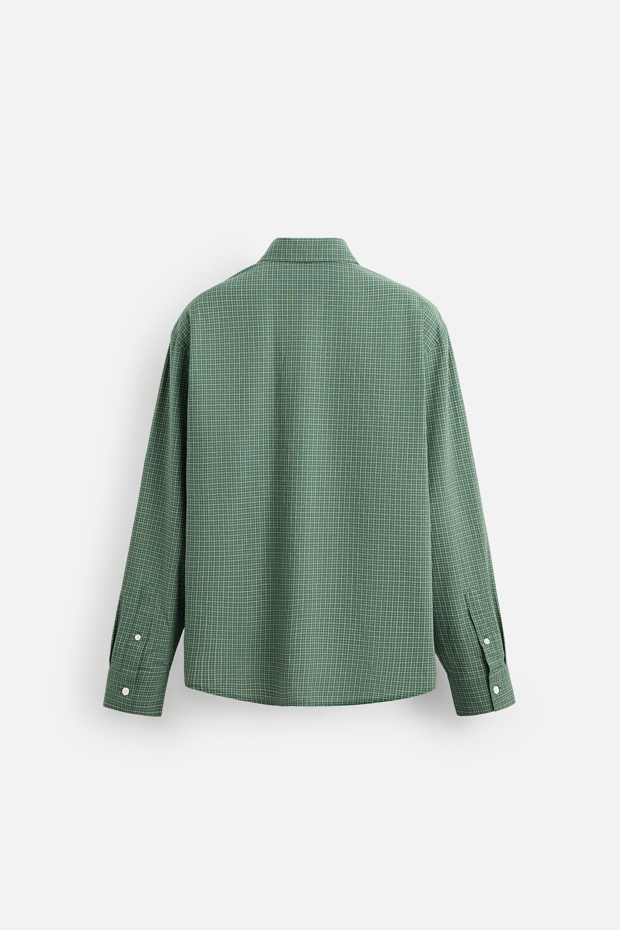 【新品】カスリラ　緑 チェック柄 シャツ チェック柄シャツ - グリーンマール | ZARA Japan / 日本