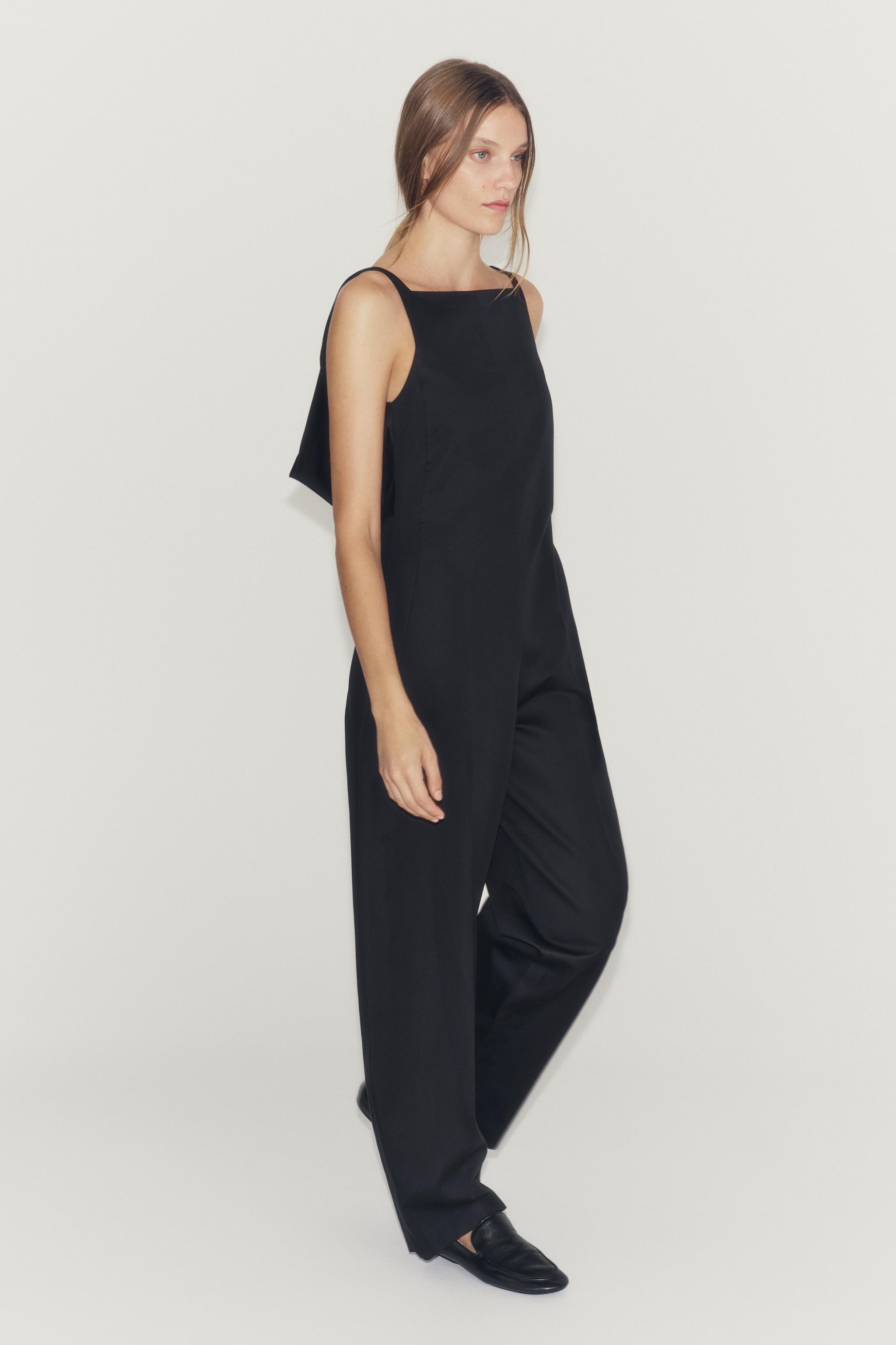Zara ZW COLLECTION DRAPED BACK JUMPSUIT — фото 5