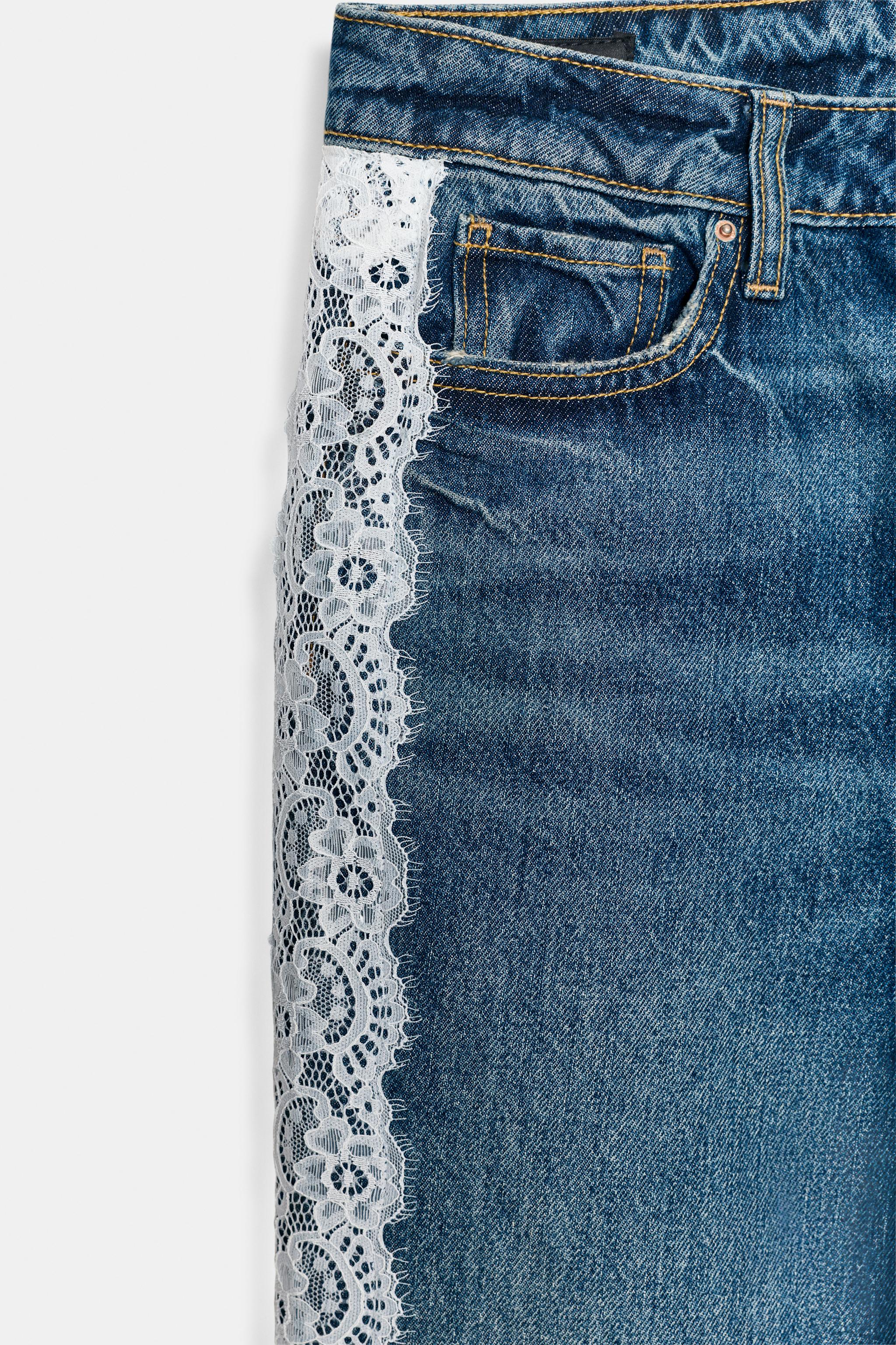 JEANS Z1975 BOOTCUT TAILLE HAUTE DENTELLE LATÉRALE
